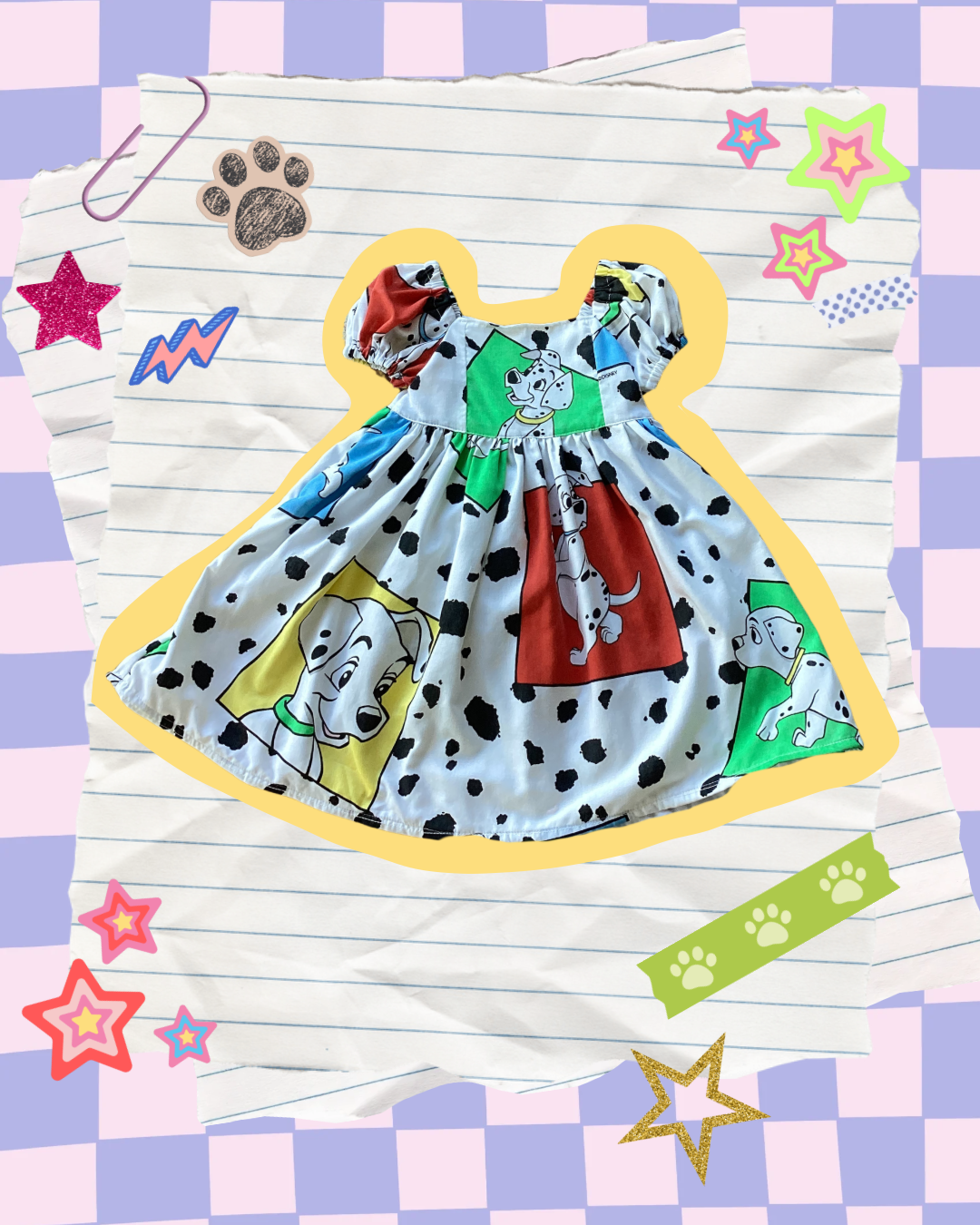 Handmade Vintage Dalmatian Dress